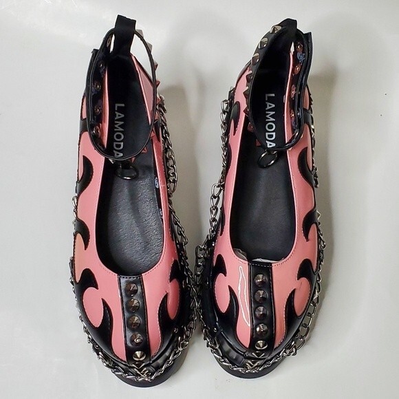 Chunky Platforms Flaming Pink Mary Janes Size 9 - Picture 5 of 14